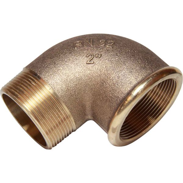 Maestrini Bronze Compact 90 Degree Elbow (2" BSP Male/Female) - PROTEUS MARINE STORE