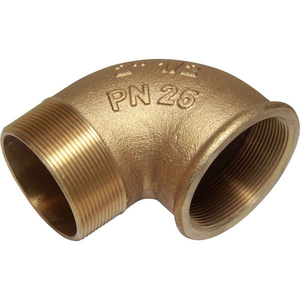 Maestrini Bronze Compact 90 Degree Elbow (2-1/2" BSP Male/Female) - PROTEUS MARINE STORE