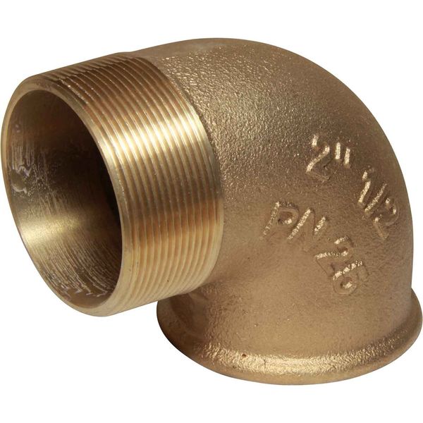 Maestrini Bronze Compact 90 Degree Elbow (2-1/2" BSP Male/Female) - PROTEUS MARINE STORE