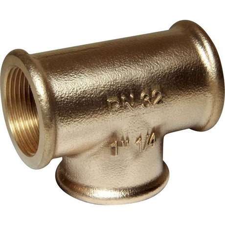 Maestrini Bronze Equal Tee Fitting (1-1/4" BSP Female) - PROTEUS MARINE STORE
