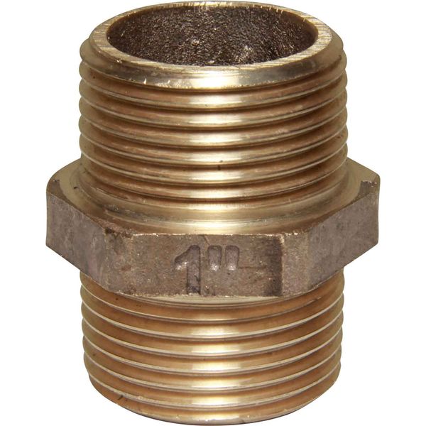 Maestrini Bronze Equal Nipple (1" BSP Male) - PROTEUS MARINE STORE
