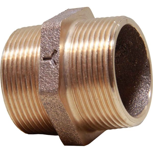 Maestrini Bronze Equal Nipple (1-1/2" BSP Male) - PROTEUS MARINE STORE