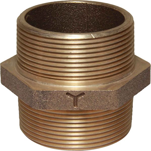 Maestrini Bronze Equal Nipple (2-1/2" BSP Male) - PROTEUS MARINE STORE