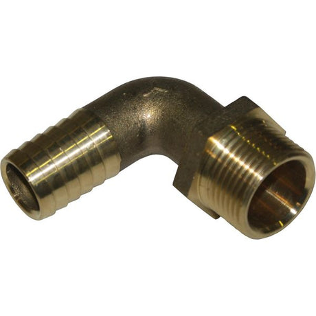 Maestrini Brass 90 Degree Hose Tail (1" BSP Male to 25mm Hose) - PROTEUS MARINE STORE