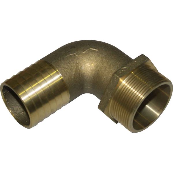 Maestrini Brass 90 Degree Hose Tail (2" BSP Male to 51mm Hose) - PROTEUS MARINE STORE