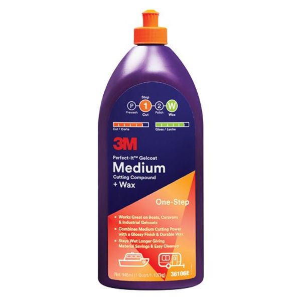 3M Perfect-It Medium Cutting Comp + Wax 946ml (Each) - PROTEUS MARINE STORE