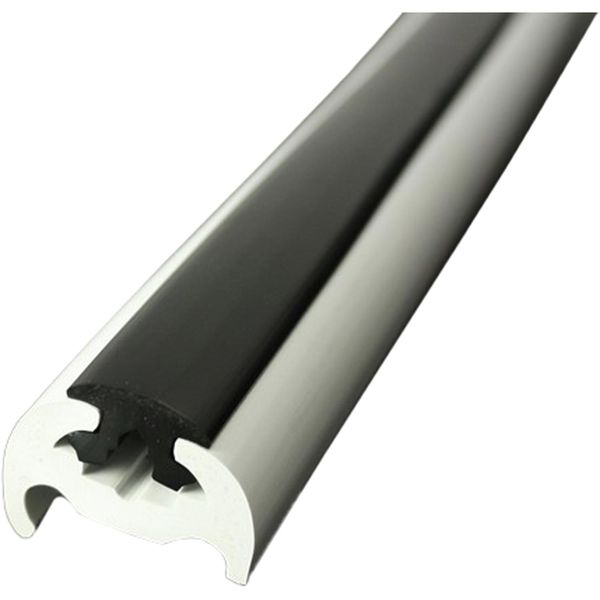 Wilks PVC 180 Fender Lipped D White with Black Insert (27 x 16mm x 9m) - PROTEUS MARINE STORE