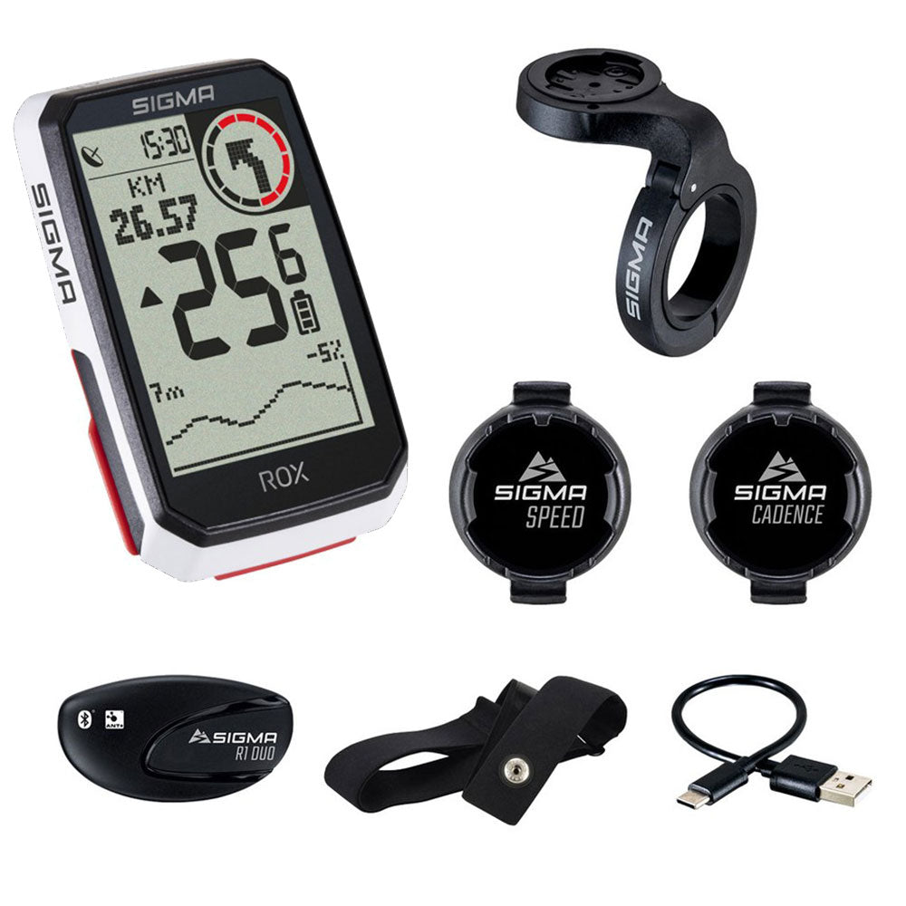 Sigma ROX 4.0 GPS Cycle Computer Sensor Set - White - PROTEUS MARINE STORE