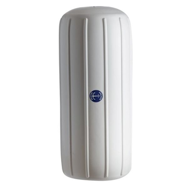 Anchor Ribbed Thru-Line Fender (53 x 25cm / White) - PROTEUS MARINE STORE