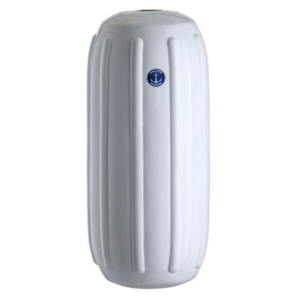 Anchor Ribbed Thru-Line Fender (45 x 23cm / White) - PROTEUS MARINE STORE