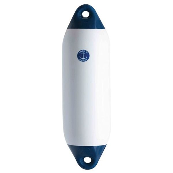 Anchor Coloured End Fender (40 x 11cm / White/Blue) - PROTEUS MARINE STORE