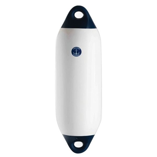 Anchor Coloured End Fender (45 x 13cm / White/Blue) - PROTEUS MARINE STORE