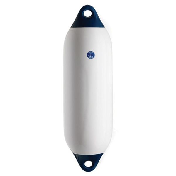 Anchor Coloured End Fender (65 x 18cm / White/Blue) - PROTEUS MARINE STORE
