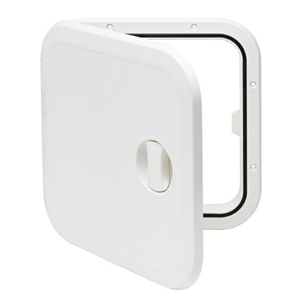 Can Inspection Hatch Removable Hinge 374 x 374mm White - PROTEUS MARINE STORE