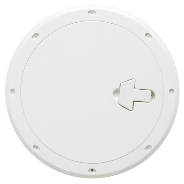Can Plastic Inspection Plate 315mm Diameter White - PROTEUS MARINE STORE