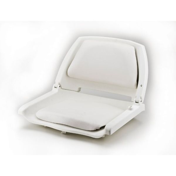 Trem White Folding Fishermans Seat with Cushion - PROTEUS MARINE STORE