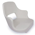 Trem White Fixed Helm Seat with Armrest - PROTEUS MARINE STORE