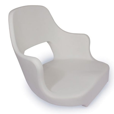 Trem White Fixed Helm Seat with Armrest - PROTEUS MARINE STORE