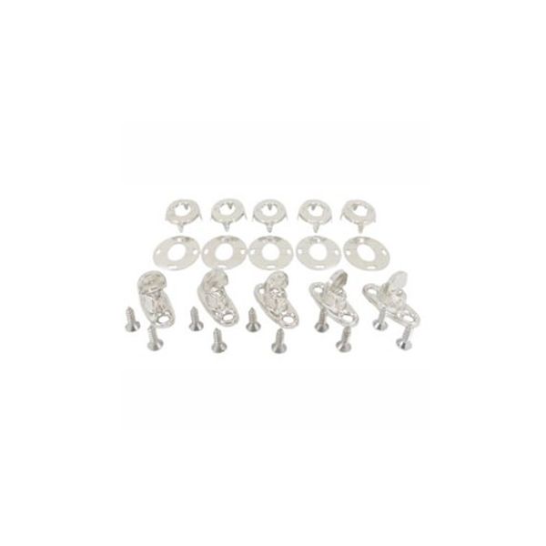 AG Turn button Kit Screwfix/Fabric 8mm Nickel Plated x 5 Sets/Kit - PROTEUS MARINE STORE