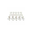 AG Turn button Kit Screwfix/Fabric 10mm Nickel Plated x 4 Sets/Kit - PROTEUS MARINE STORE