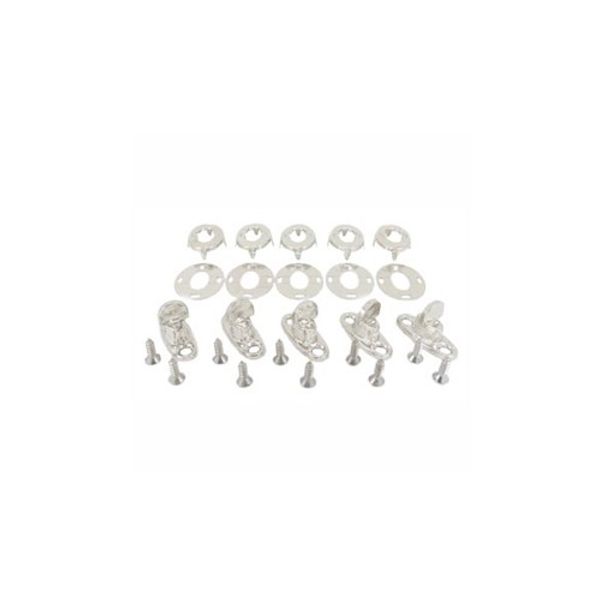 AG Turn button Kit Screwfix/Fabric 10mm Nickel Plated x 4 Sets/Kit - PROTEUS MARINE STORE