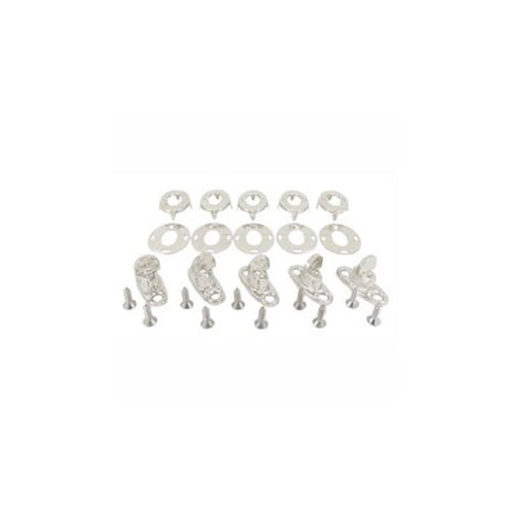 AG Turn button Kit Screwfix/Fabric 10mm Nickel Plated x 4 Sets/Kit - PROTEUS MARINE STORE