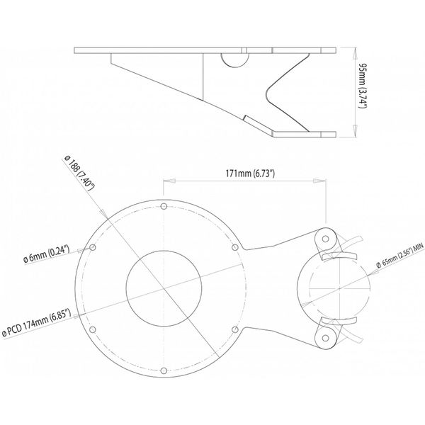 Scanstrut CAM-MM-02 Camera Mast Mount for Sail Boats - PROTEUS MARINE STORE