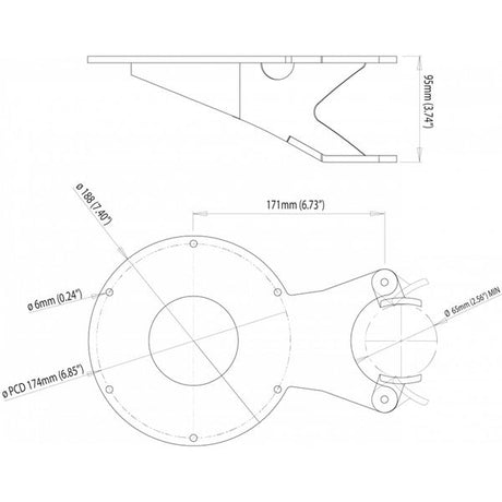 Scanstrut CAM-MM-02 Camera Mast Mount for Sail Boats - PROTEUS MARINE STORE