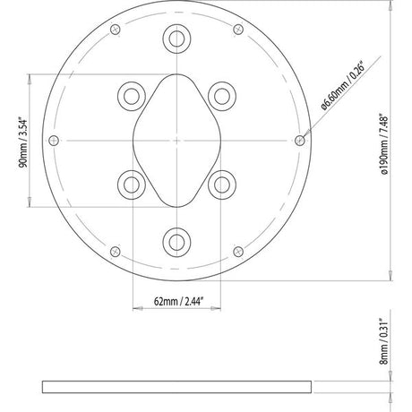 Scanstrut DPT-C-PLATE-02 Camera Mounting Plate for PowerTower - PROTEUS MARINE STORE