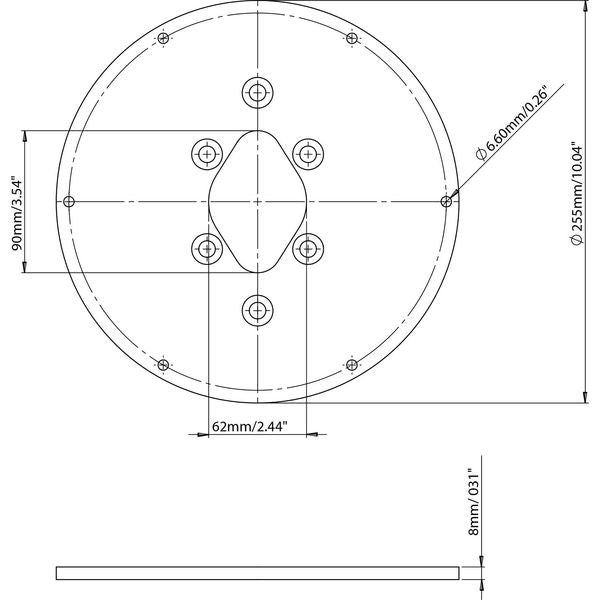 Scanstrut DPT-C-PLATE-03 Camera Mounting Plate for PowerTower - PROTEUS MARINE STORE
