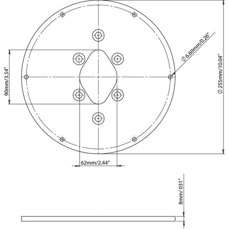 Scanstrut DPT-C-PLATE-03 Camera Mounting Plate for PowerTower - PROTEUS MARINE STORE