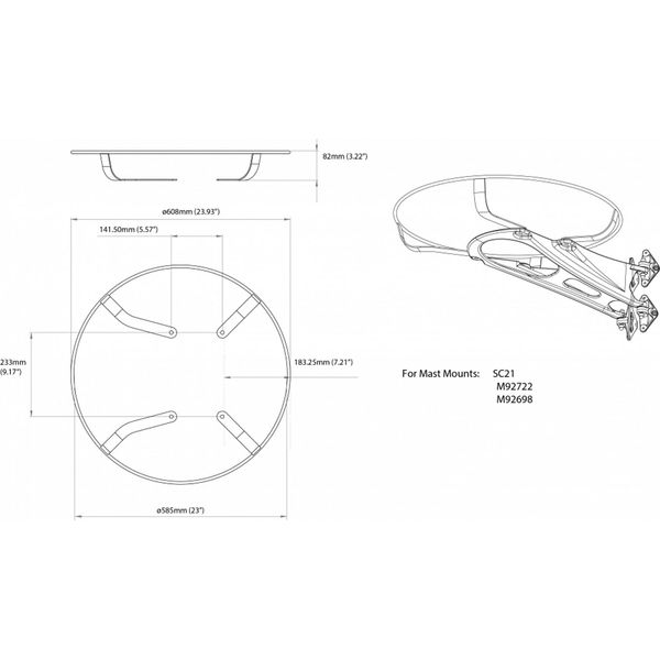 Scanstrut SC29 Radar Guard for M92722 & Raymarine Quantum Radomes - PROTEUS MARINE STORE