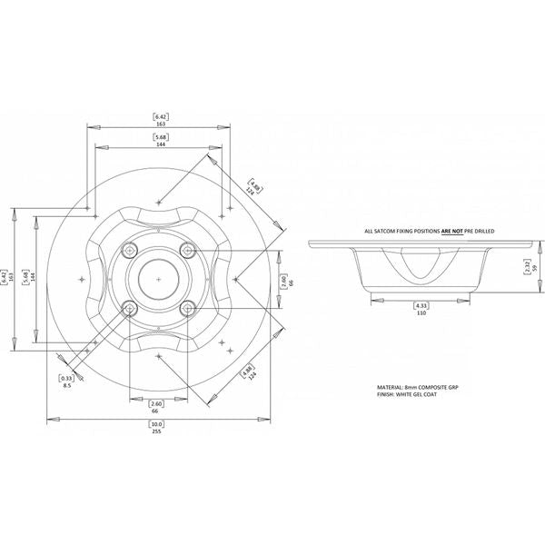 Scanstrut SC30 Satcom Antenna Mount for KVH Intellian Raymarine Cobham - PROTEUS MARINE STORE