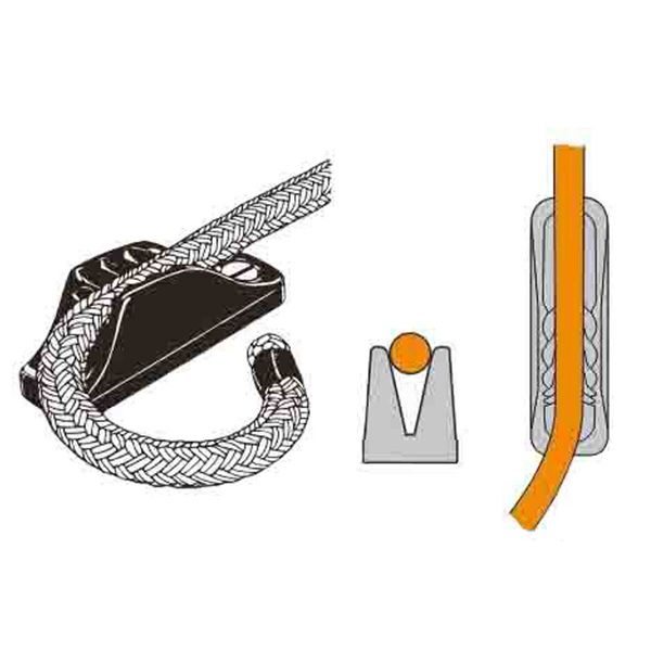 Clamcleat 10-16mm Major Black Nylon - PROTEUS MARINE STORE