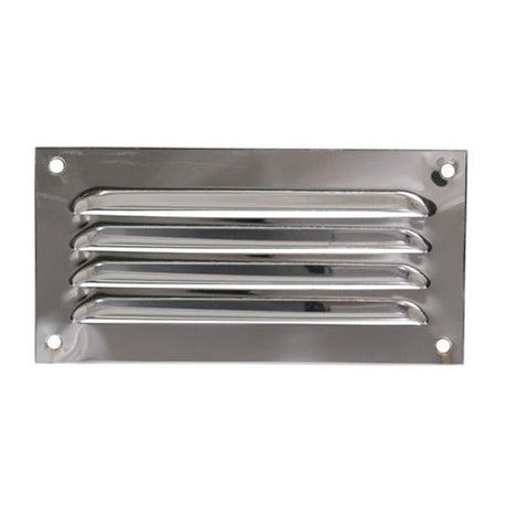 AG Hooded Louvre Vent Chrome 6" x 3" - PROTEUS MARINE STORE