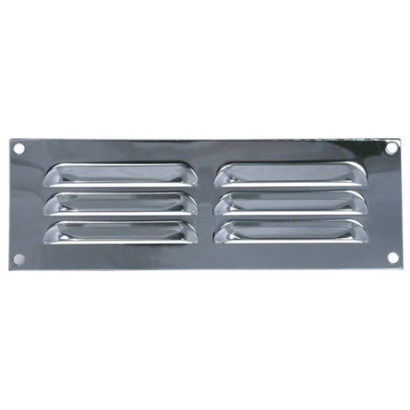 AG Hooded Louvre Vent Chrome 9" x 3" - PROTEUS MARINE STORE