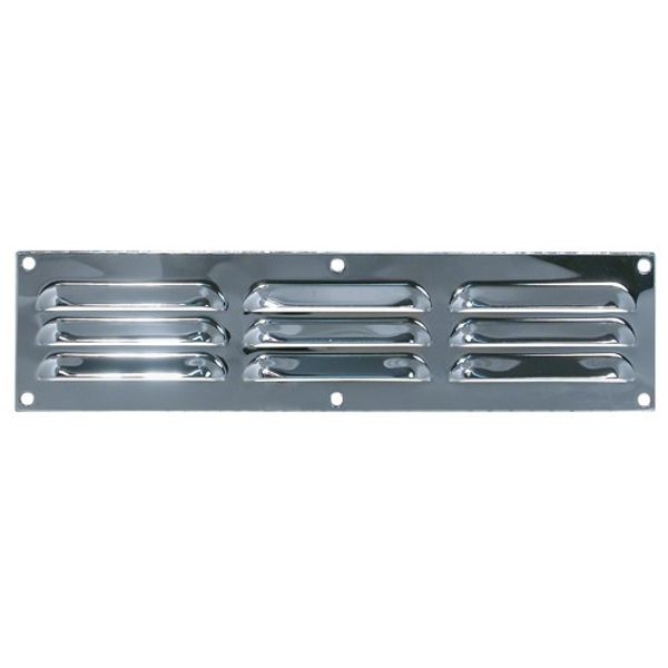 AG Hooded Louvre Vent Chrome 12" x 3" - PROTEUS MARINE STORE