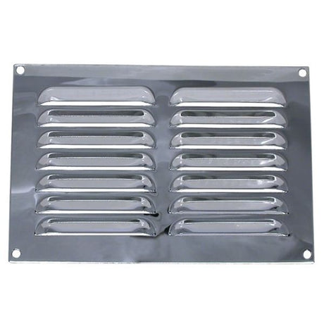 AG Hooded Louvre Vent Chrome 9" x 6" - PROTEUS MARINE STORE