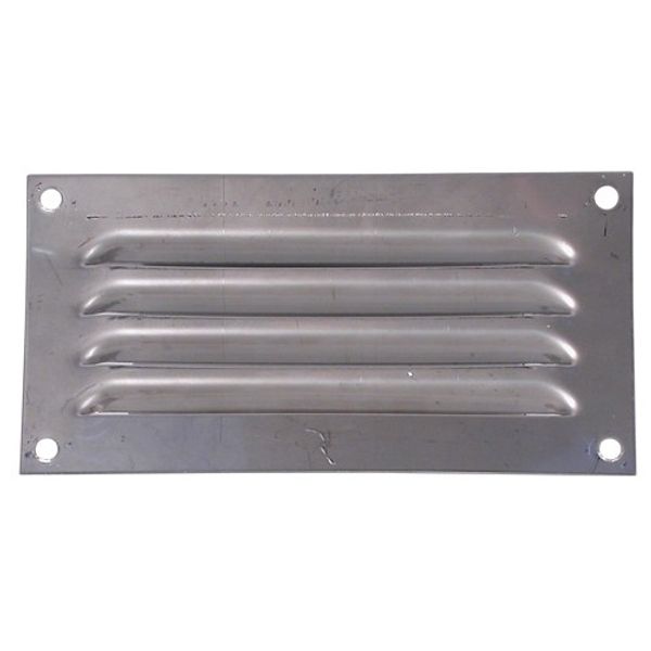 AG Hooded Louvre Vent Polished 430 Stainless Steel 6" x 3" - PROTEUS MARINE STORE