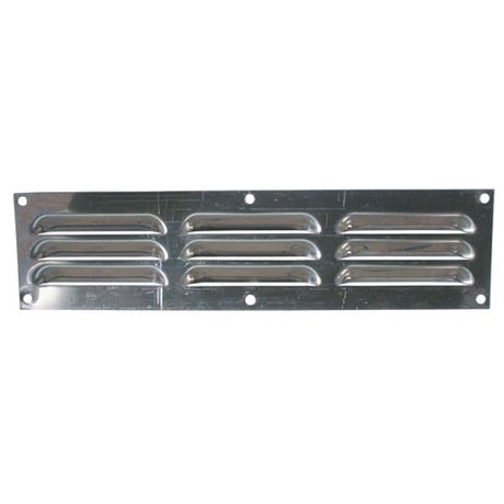 AG Hooded Louvre Vent Polished 430 Stainless Steel 12" x 3" - PROTEUS MARINE STORE