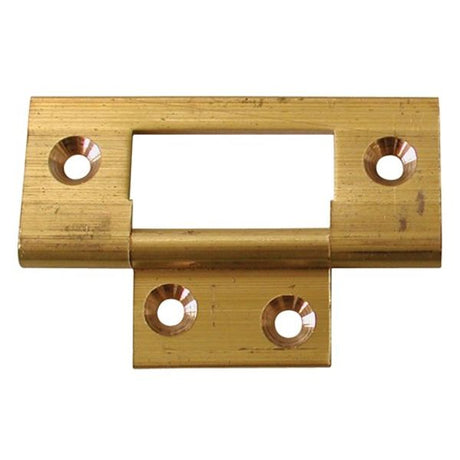 AG Brass Flush Hinge 2-1/2" x 3/4" Polished (Each) - PROTEUS MARINE STORE
