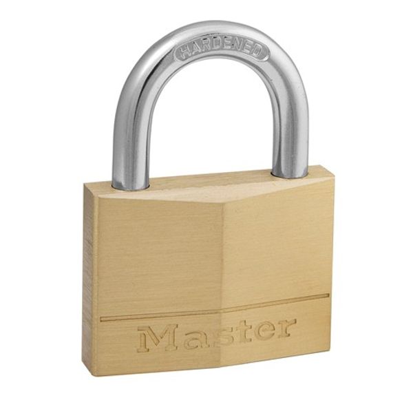 Masterlock Padlock Brass 50mm Steel Shackle - PROTEUS MARINE STORE