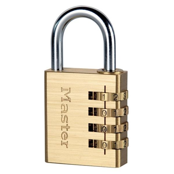 Masterlock Padlock Brass Finish 40mm Combination - PROTEUS MARINE STORE