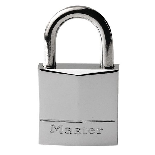 Masterlock Padlock Nickel Brass 30mm SS Shackle - PROTEUS MARINE STORE