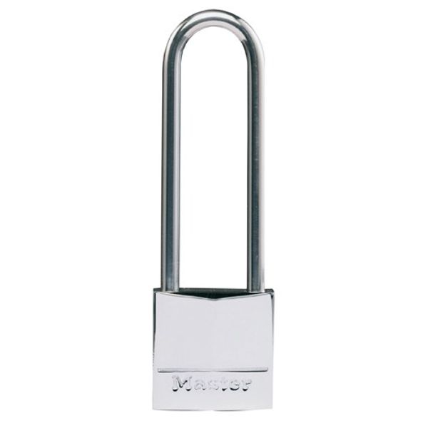 Masterlock Padlock Nickel Brass 30mm SS Long Shackle - PROTEUS MARINE STORE