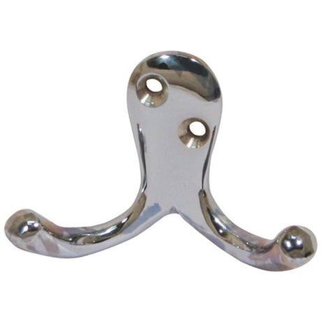 AG Hook Double Robe Chrome Plated Brass - PROTEUS MARINE STORE