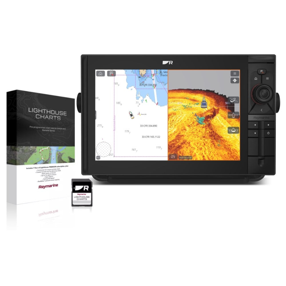 Raymarine Axiom2 Pro 12 RVM Display & Western Europe Lighthouse Chart - PROTEUS MARINE STORE