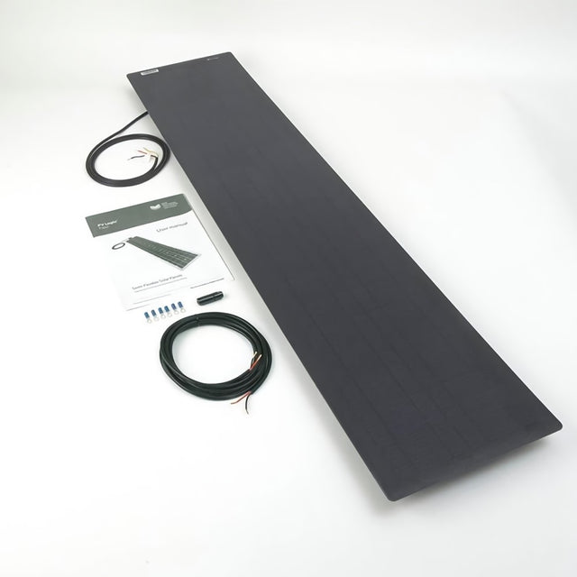 Solar Technology 60W Black Flexi Solar Panel Kit - Rear Exit - PROTEUS MARINE STORE
