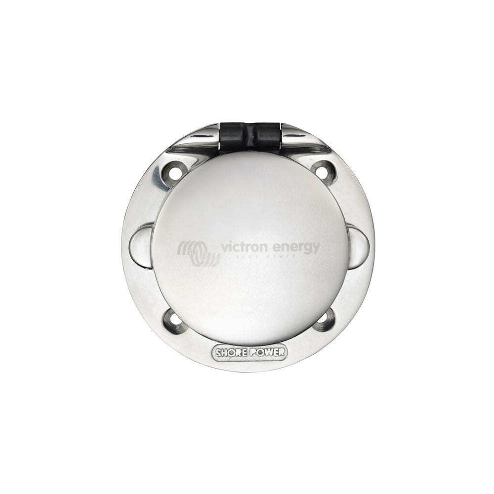 Victron Power Inlet 32A Stainless Steel with cover - PROTEUS MARINE STORE
