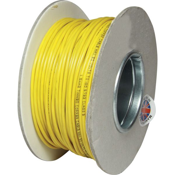 Oceanflex 1 Core Tinned Cable 21/0.30 1.5mm2 50m Yellow - PROTEUS MARINE STORE